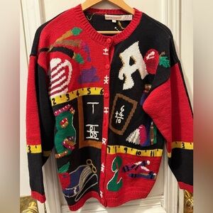 New Vintage Lauren Hansen "Classroom” Teacher Cardigan
